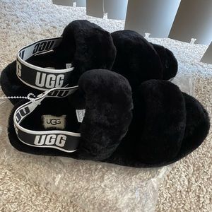 Black UGG slippers